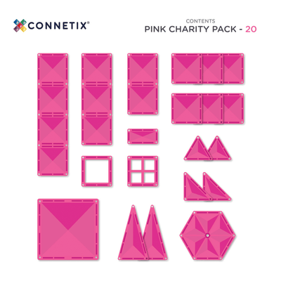 Connetix Tiles | Charity Pack Pink 20pc