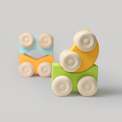 Grimm's | Stacking Cars (2025) - Assorted Colours *PreOrder* by Grimm's - Friends of K