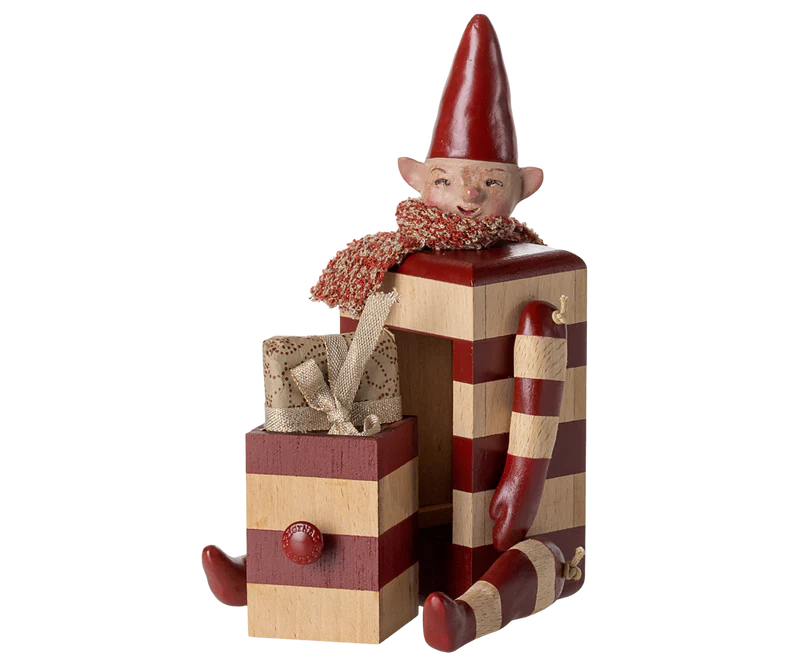 Maileg | Elf with Drawer Red by Maileg - Friends of K