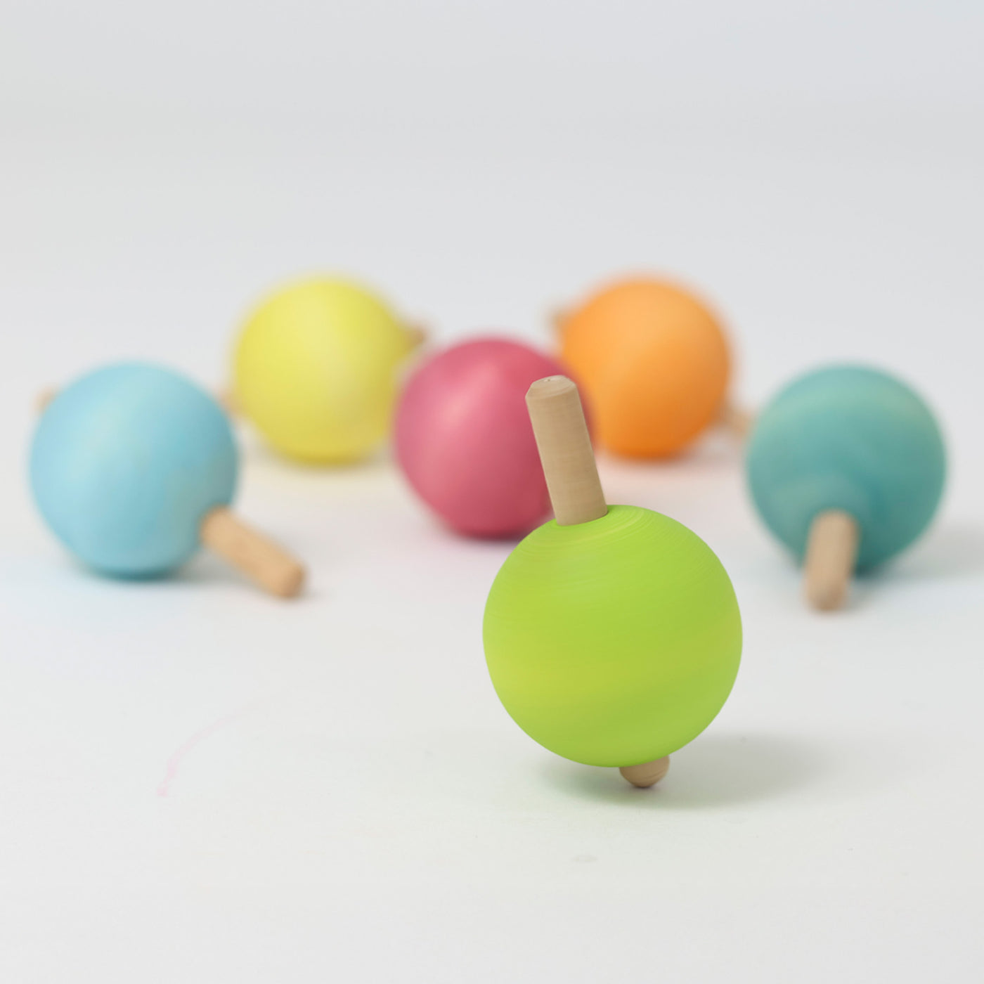 Grimm's | Pastel Spinning Tops (set of 6) by Grimm's - Friends of K