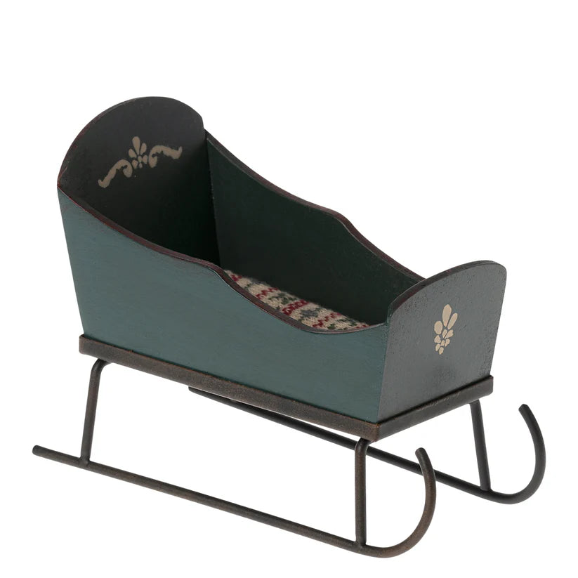 Maileg | Sleigh for Mouse Green by Maileg - Friends of K