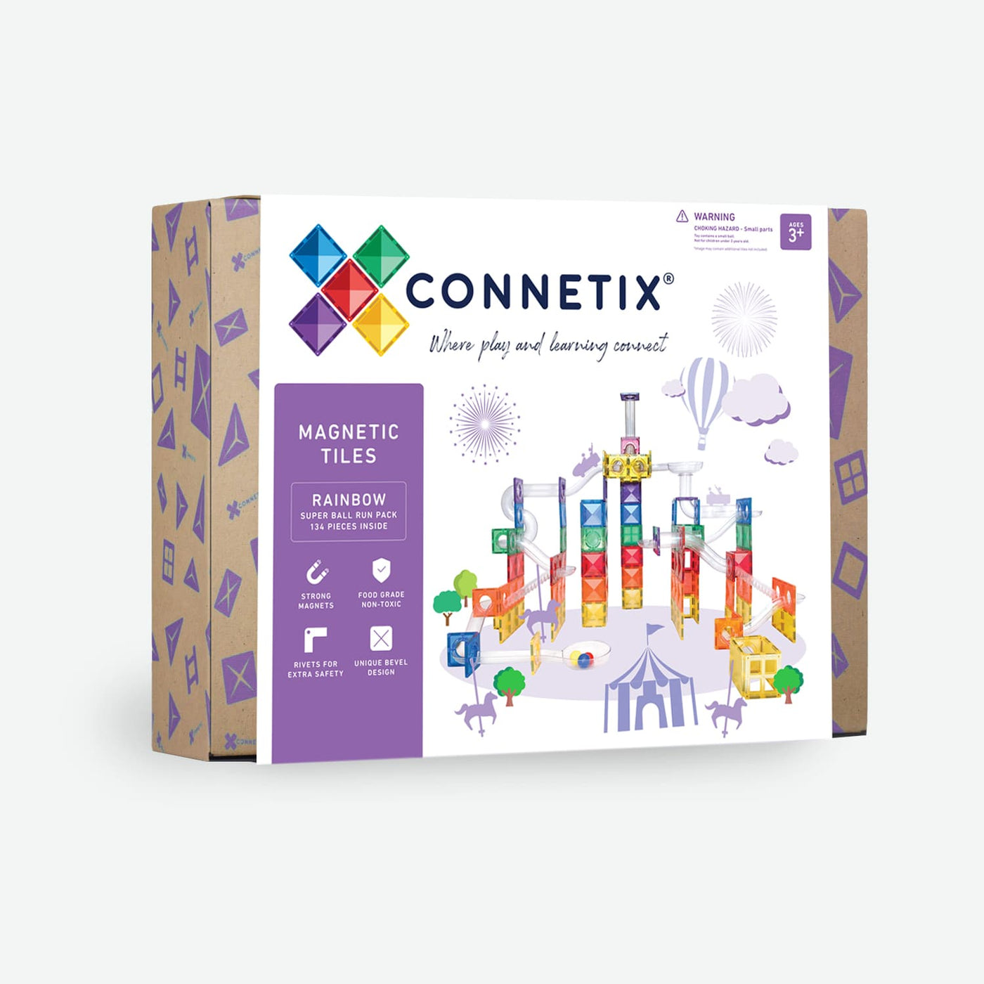 Connetix Tiles | Super Ball Run Pack 134pc *PreOrder* by Connetix Magnetic Tiles - Friends of K