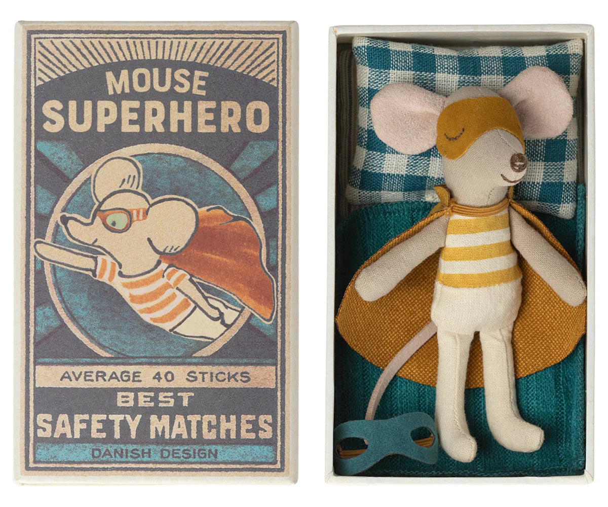 Maileg | Super Hero Mouse in Matchbox by Maileg - Friends of K