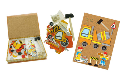 Wooden Construction Truck Tap a Shape in Bookcase