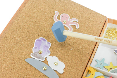 Wooden Underwater World Tap a Shape in Bookcase