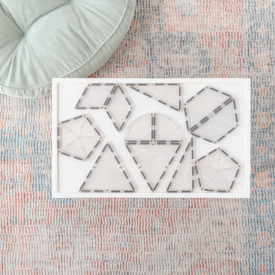 Connetix Tiles | Clear Shape Expansion Pack 24 pc (Damaged Box) by Connetix Magnetic Tiles - Friends of K