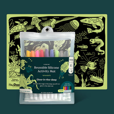 HeyDoodle | Glow-in-the-deep Reusable Silicone Colouring Mat by Hey Doodle - Friends of K