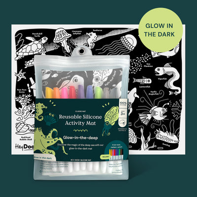 HeyDoodle | Glow-in-the-deep Reusable Silicone Colouring Mat by Hey Doodle - Friends of K