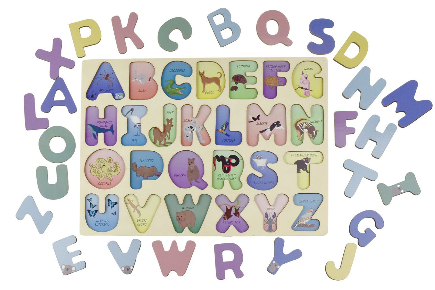 Koala Dream | Australian Animals A-Z Uppercase Alphabet Puzzle by Tooky Toy - Friends of K
