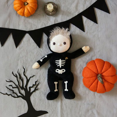 Olli Ella | Dinky Dinkum Doll Scully Skeleton Black by Olli Ella - Friends of K