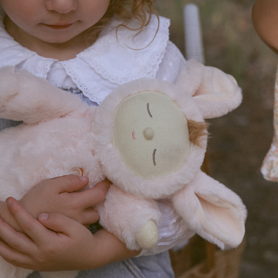 Olli Ella | Lullaby Cozy Dinkum Bunny Moppet Pink by Olli Ella - Friends of K