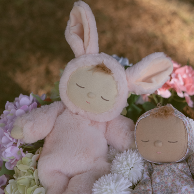 Olli Ella | Lullaby Cozy Dinkum Bunny Moppet Pink by Olli Ella - Friends of K