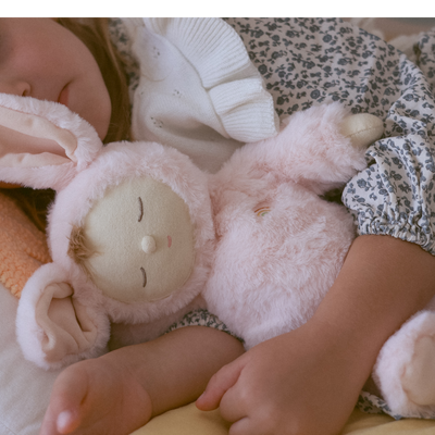 Olli Ella | Lullaby Cozy Dinkum Bunny Moppet Pink by Olli Ella - Friends of K