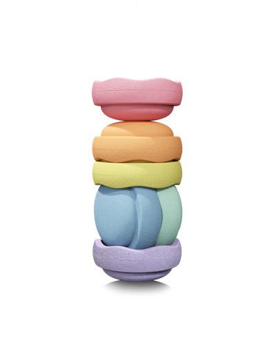 Stapelstein Mini Rainbow Pastel (Set of 6) by Stapelstein - Friends of K