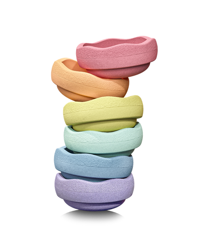 Stapelstein Mini Rainbow Pastel (Set of 6) by Stapelstein - Friends of K
