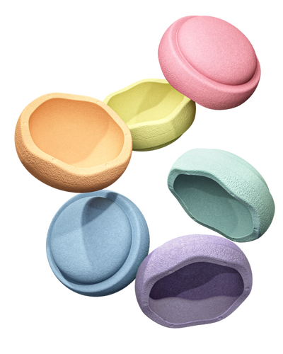 Stapelstein Mini Rainbow Pastel (Set of 6) by Stapelstein - Friends of K