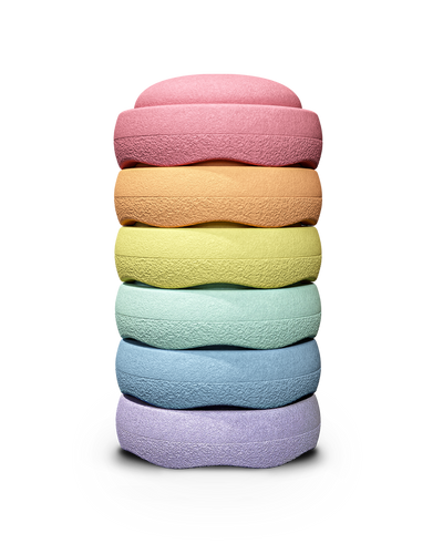 Stapelstein Mini Rainbow Pastel (Set of 6) by Stapelstein - Friends of K