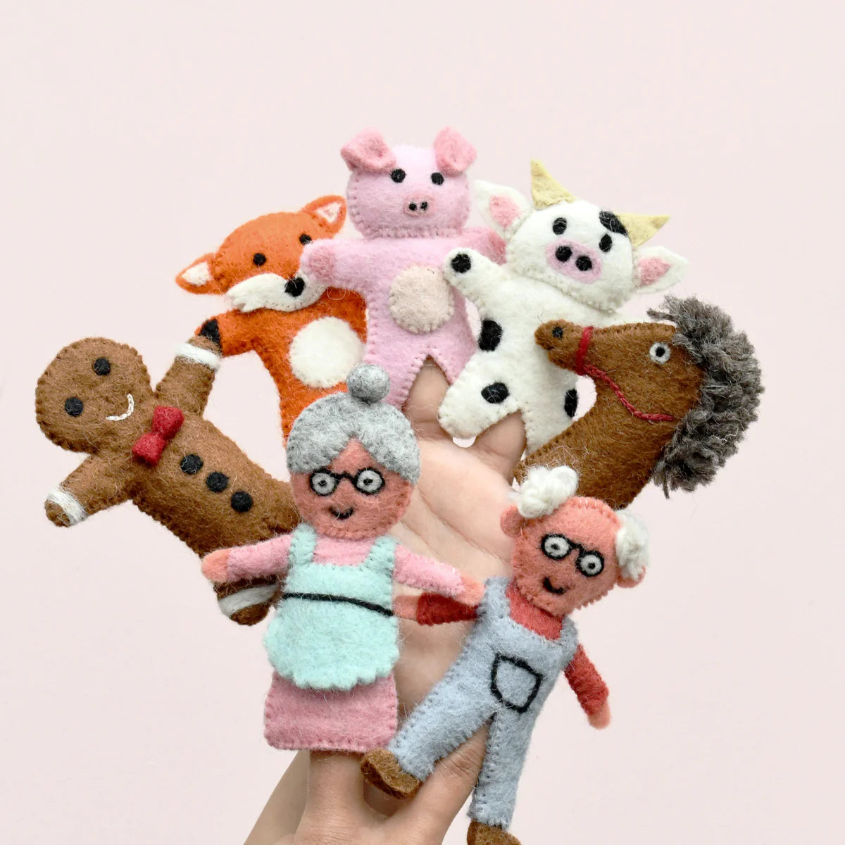 Tara Treasures | Gingerbread Man Story, Finger Puppet Set by Tara Treasures - Friends of K