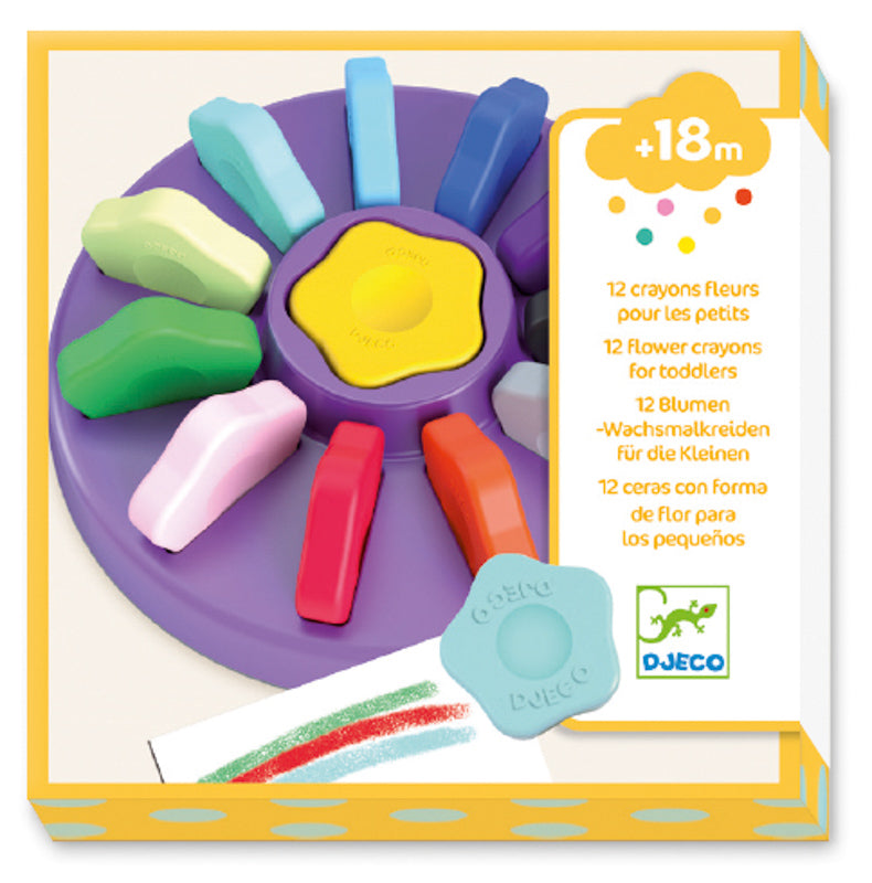 12 Toddler Flower Crayons by Djeco - Friends of K