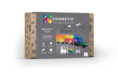 Connetix Tiles | Rainbow Transport Pack 50pc by Connetix Magnetic Tiles - Friends of K