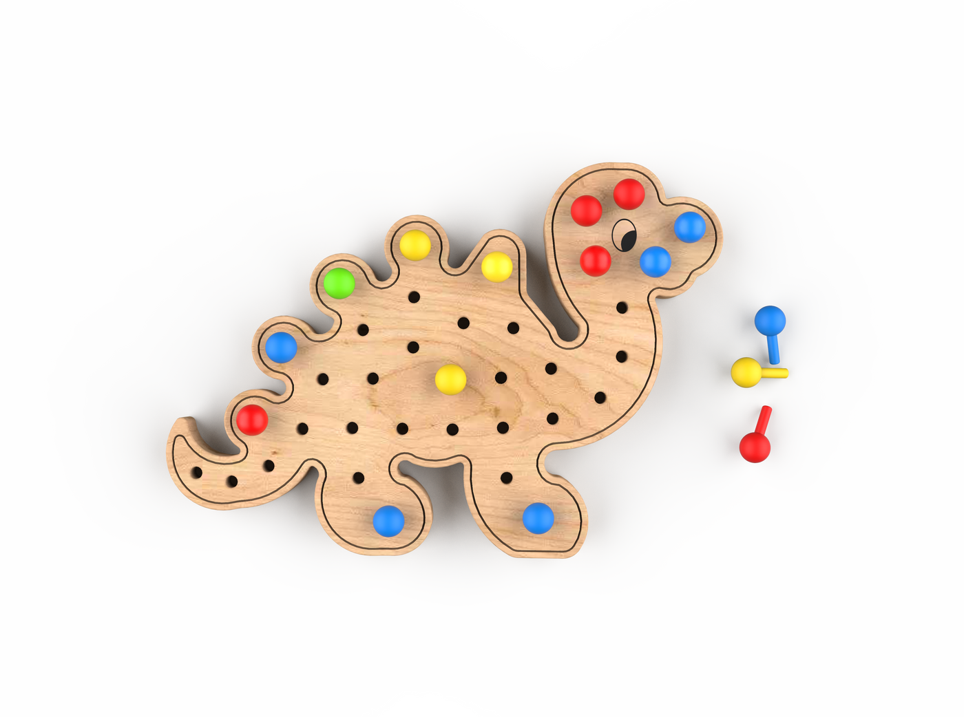 Dave the Dinosaur Pegboard by Little Pegz - Friends of K