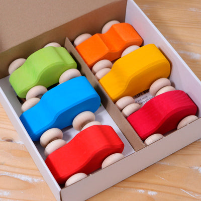 Grimm's | Cars Coloured, set of 6 by Grimm's - Friends of K