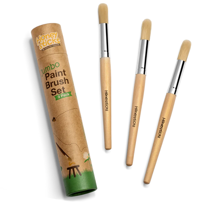 Honeysticks Jumbo Paint Brush Set - 3 Pack by Honeysticks - Friends of K