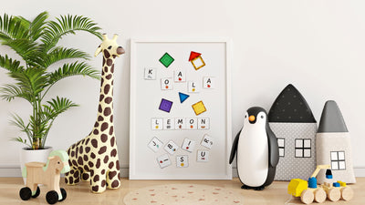 Learn & Grow - Magnetic Tile Topper - Alphabet Upper Case Pack (40 Piece) by Learn & Grow - Friends of K