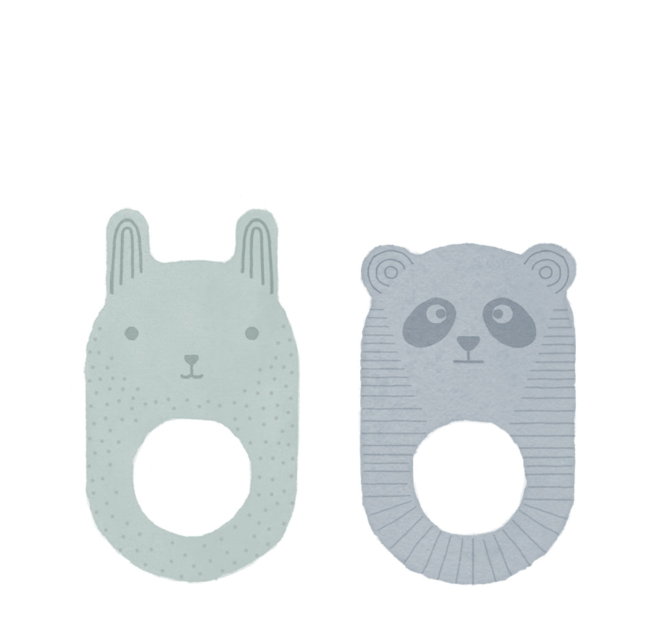 Ninka & Ling Ling Baby Teether 2pk by OYOY Living Design - Friends of K