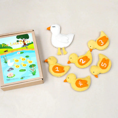 Tara Treasures | Five Little Ducks, Finger Puppet Set by Tara Treasures - Friends of K