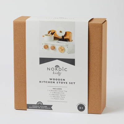 Wooden Kitchen Stove Set by Nordic Kids - Friends of K